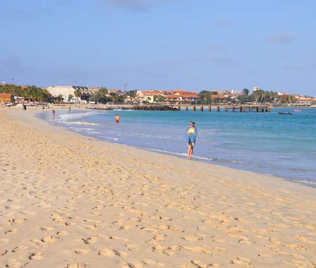 Kapverdische Badeinsel Sal - Am späten Nachmittag am Strand