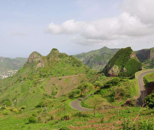 Kapverdische Hauptinsel Santiago Rui Vaz Straße