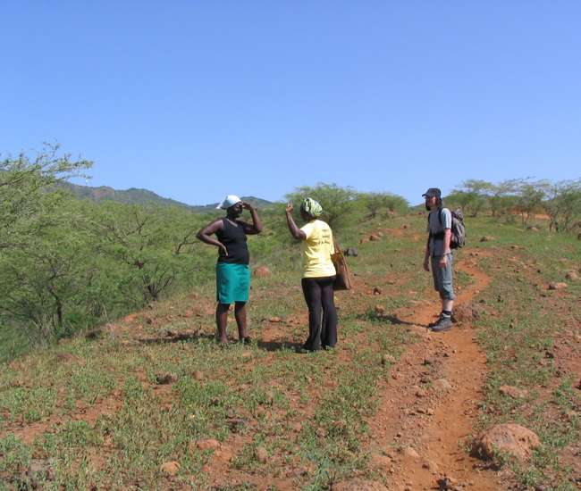 Trekking kapverdische Insel Santiago - von Cidade Velha nach Tarrafal: Immer Zeit für ein Hallo unterwegs