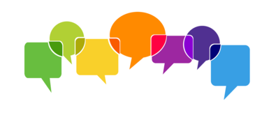 Sprechblasen in verschiedene Farben und Formen