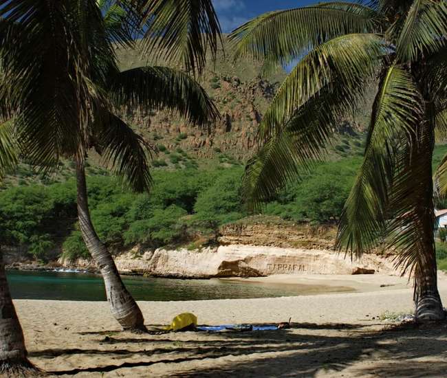 Kapverdische Insel Santiago Tarrafal Im Schatten der Palmen