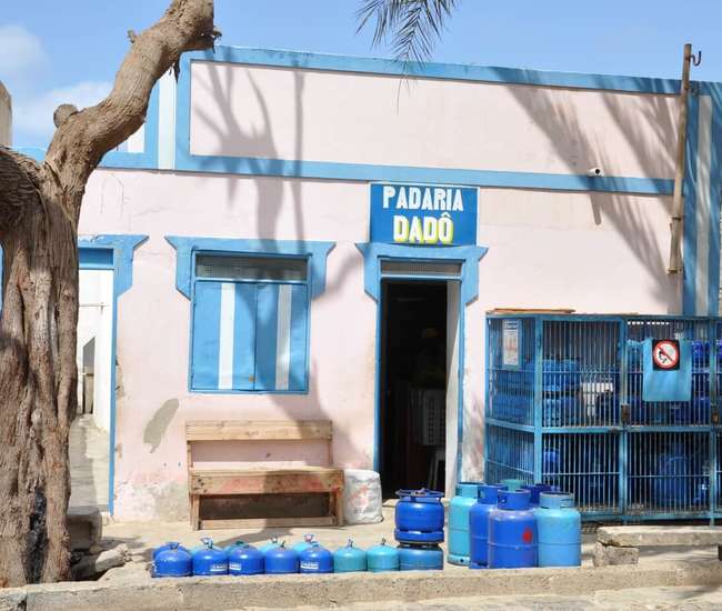 Kapverdische Badeinsel Sal - Shell Gas Verkauf in Palmeira