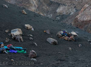 Fogo -  Übernachtungslager auf dem Vulkan