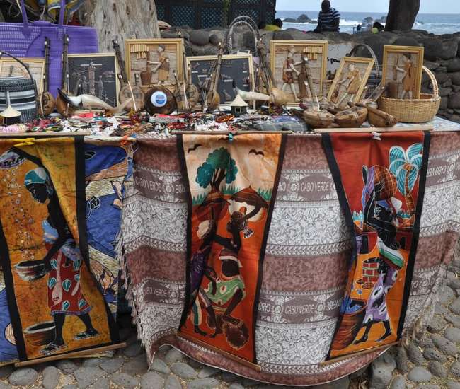 Kapverdische Insel Santiago Souvenirshop in Cidade Velha