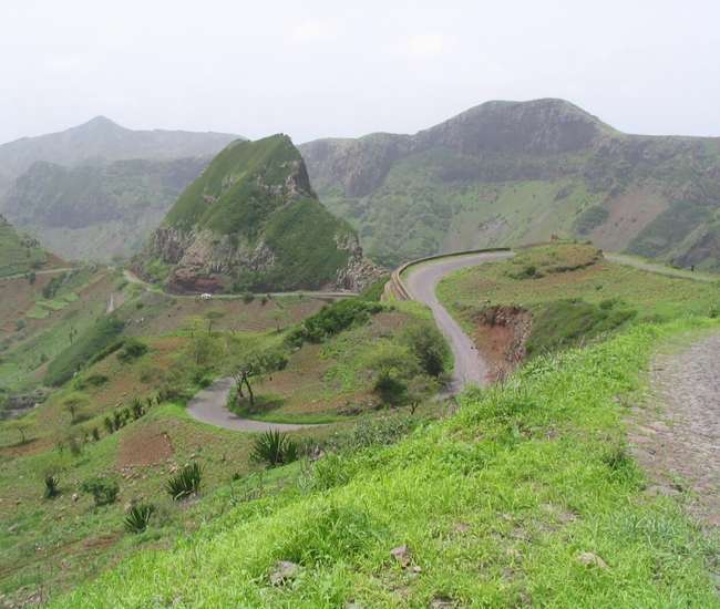 Kapverdische Hauptinsel Santiago Straße nach Rui Vaz