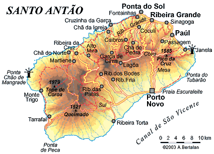 Wanderkarte Santo Antão 1:50.000<br> Hier bestellen